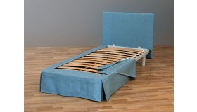 Single bed base with pleats